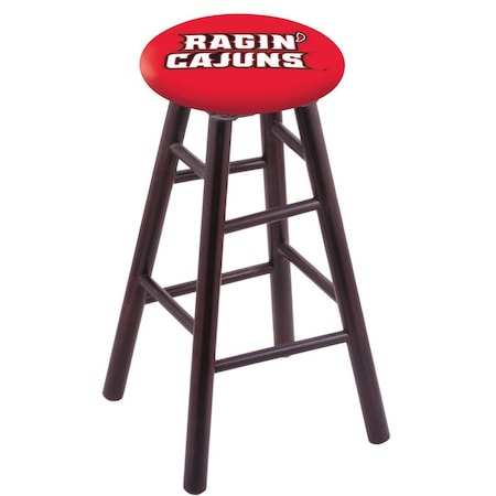 Holland Bar Stool Co Maple Bar Stool, Dark Cherry Finish, Louisiana-Lafayette Seat RC30MSDC